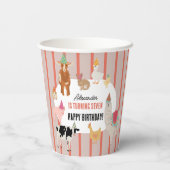 Petting Zoo Party Animals Barnyard Birthday Theme 紙コップ (裏面)