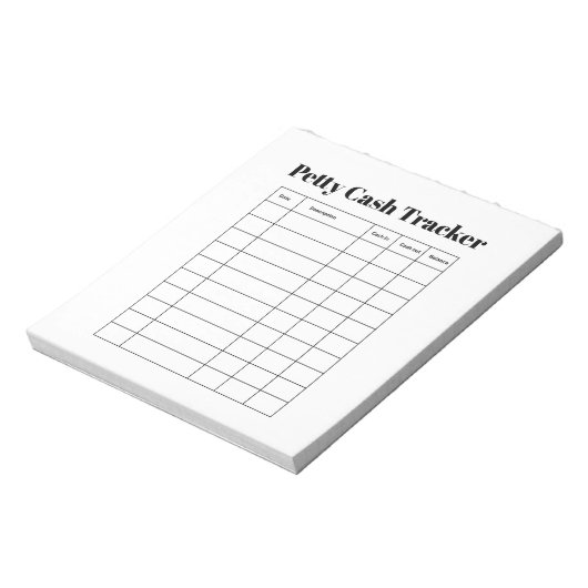 Petty Cash Tracker Notepad ノートパッド (回転)