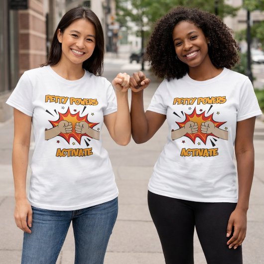 Petty Powers Activate レトロスタイル Tシャツ