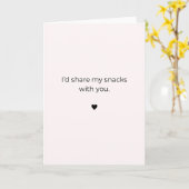 Petty Valentine Card– I'd Share My Snacks With You カード (黄色い花)