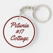 Petunia #17、日コテージKeychain キーホルダー (裏面)