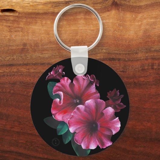 Petunia flower Key Chain キーホルダー (正面)