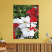 Petunias 赤と白 Canvas Print キャンバスプリント (インサイチュ (リビング))