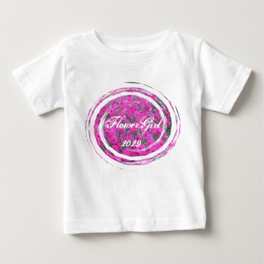 Petunias Flower Girl 2010ウェディングパーティーTシャツ –  ベビーTシャツ (正面)