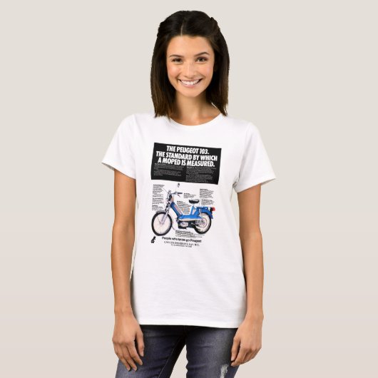 PEUGEOT 103 MOPED337 Tシャツ (正面フル)