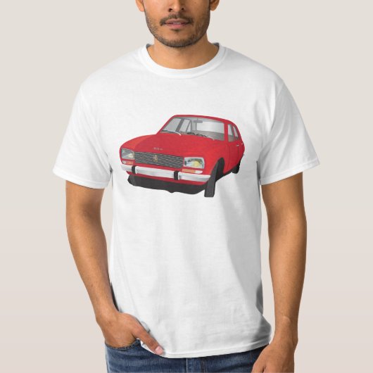 Peugeot 504 Tシャツ（赤） Tシャツ (正面)