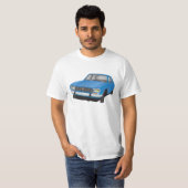 Peugeot 504 Tシャツ（青） Tシャツ (正面フル)