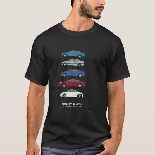 Peugeot coupes car collection 504, 405 concept, 40 tシャツ (正面)