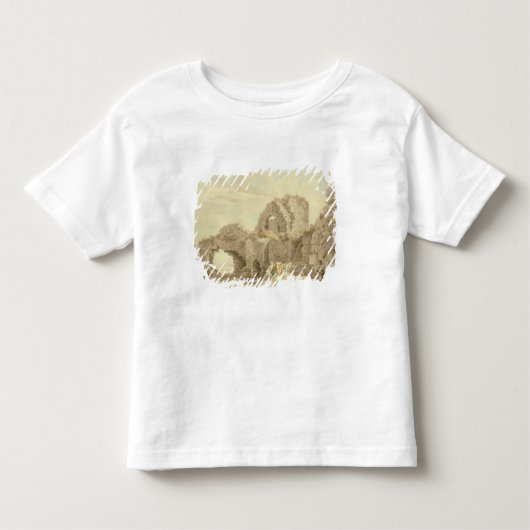 Pevenseyの城の台なし(w/c紙で) トドラーTシャツ (正面)