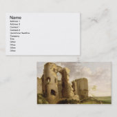 Pevenseyの城、サセックスの西のゲートの眺め、 名刺 (正面/裏面)