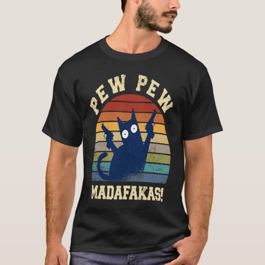 Pew Pew Madafakas ペペ猫のパジャマ 夏のネコ Tシャツ (正面)