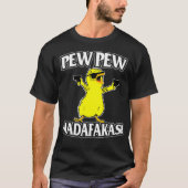 Pew Pew Madafakas cats Gun Funny T-Shirt T-Shirt_1 Tシャツ (正面)