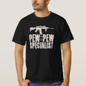 Pew Pew Specialist Airsoft/Paintball Tシャツ (正面)
