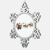 Pewter Snowflake Ornament - Wheelchair Santa スノーフレークピューターオーナメント (右)