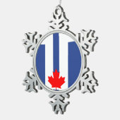 Pewter Snowflake Ornament with Toronto Flag スノーフレークピューターオーナメント (右)