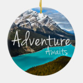 Peyto湖、バンフ国立公園 セラミックオーナメント (裏面)