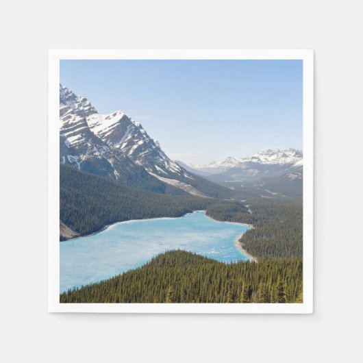 Peyto Lake – カナダ，アルバータ州，バンフ国立公園 スタンダードカクテルナプキン (正面)