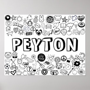「PEYTON」カラー・イット・ユアアウトラインデザイン ポスター