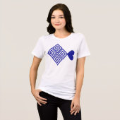 Pez azul abstracto トライブレンドTシャツ (正面全面)