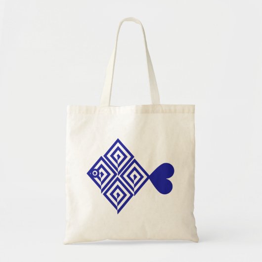 Pez azul abstracto トートバッグ (正面)