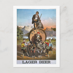 Pfaff Lager Beer - Vintage Ad 1800s ポストカード