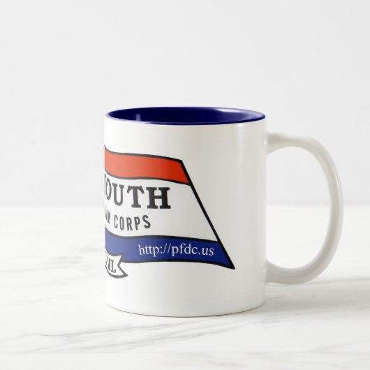 PFDCのバンパーステッカーのマグ ツートーンマグカップ (右)