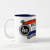 PFDCのバンパーステッカーのマグ ツートーンマグカップ (左)