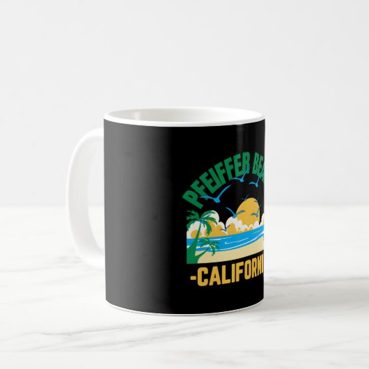 Pfeifferビーチカリフォルニア�オーストラリア�s Coastal Je コーヒーマグカップ (正面左)