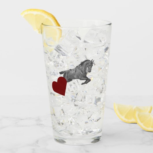 Pferd – Horse neon-pink タンブラーグラス (アイス正面)