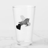 Pferd – Horse neon-pink タンブラーグラス (裏面)