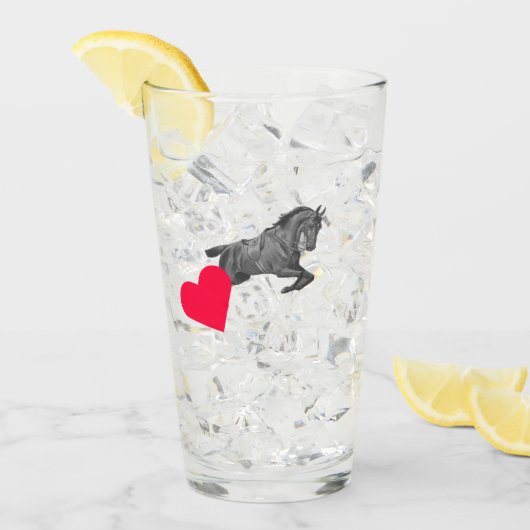 Pferd – Horse neon-pink タンブラーグラス (アイス正面)