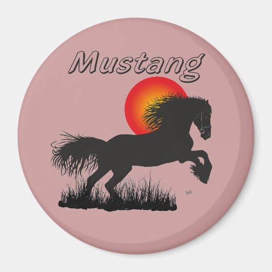 Pferd - Mustang Magnet マグネット (正面)