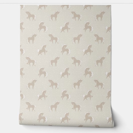 Pferde creme beige 壁紙 (ほどく)