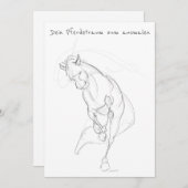 Pferde-Geburtstags- Glückwunschkarte zum ausmalen 招待状 (正面/裏面)