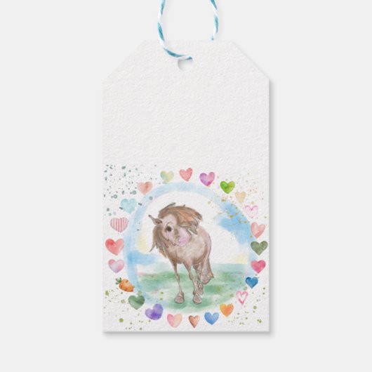 Pferde Geschenkanhänger für Pferdemädchen ギフトタグ (裏面)