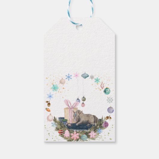 Pferde Geschenkanhänger Weihnachtsmotiv ギフトタグ (裏面)