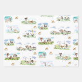 Pferde Geschenkpapier für Pferdemädchen ラッピングペーパーシート (正面2)