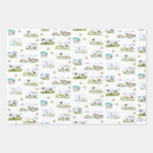 Pferde Geschenkpapier für Pferdemädchen ラッピングペーパーシート (正面)