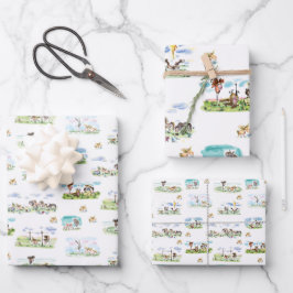 Pferde Geschenkpapier für Pferdemädchen ラッピングペーパーシート