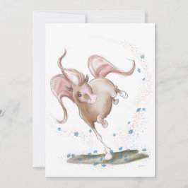 Pferde Karte, Pferde Illustration mit Blumen シーズンカード