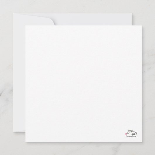 Pferde Karte, Pferdebild Aquiarell, Grusskarte (裏面)