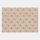 Pferde mit floral Elementen ラッピングペーパーシート (正面)