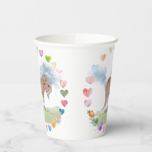 Pferde Pappbecher für Kindergeburtstag 紙コップ (左)