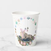 Pferde Pappbecher, Weihnachtstisch dekoration 紙コップ (裏面)