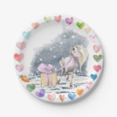Pferde Pappteller für Kindergeburtstag ペーパープレート (正面)