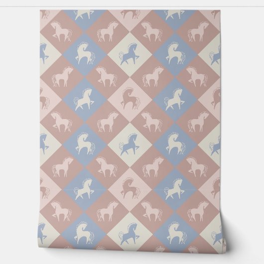 Pferde und Rautenmuster 壁紙 (ほどく)
