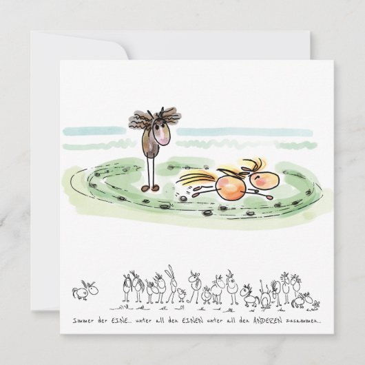 Pferdekarte – Grusskarte für Pferdeliebhaber シーズンカード (正面)