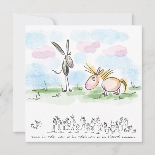 Pferdekarte – Grusskarte für Pferdeliebhaber シーズンカード (正面)