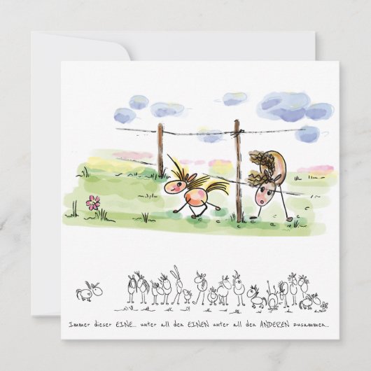 Pferdekarte – Grusskarte für Pferdeliebhaber シーズンカード (正面)