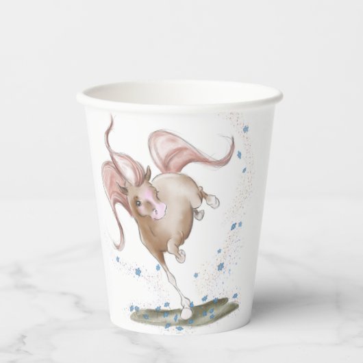 Pferdepappbecher, Kindergeubrtstag,Pferdebild 紙コップ (正面)